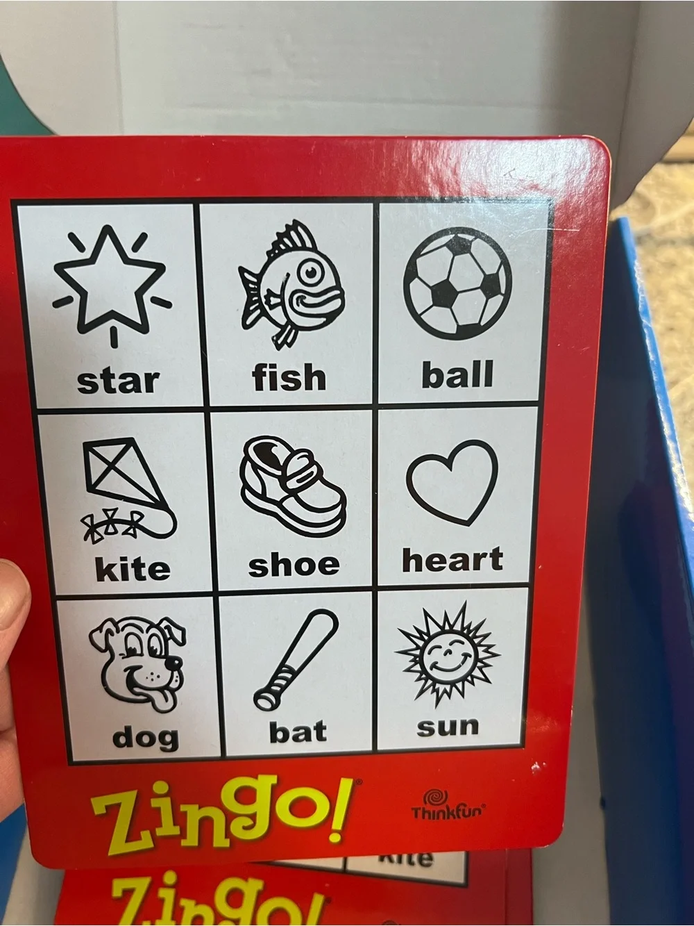 ThinkFun Zingo! Bingo Board Game Red Classic Kids Matching Game Complete